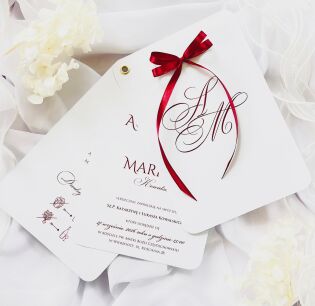 B6 3 KARTY BORDO KOKARDKA